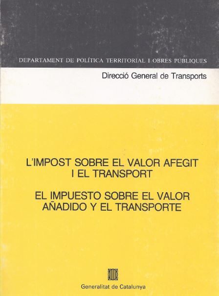 impost sobre el valor afegit i el transport/L', de VICENS MATAS , MANUEL M. | portada del libro