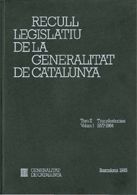 Recull legislatiu de la Generalitat de Catalunya. Tom II. Vol. 1. Transferències 1977-1984, de LLISET , FRANCESC | portada de