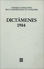 Dictámenes emitidos por el Consejo Consultivo de la Generalidad de Cataluña 1984, de AA.VV. | portada del libro