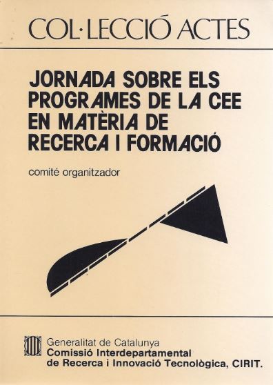 Jornada sobre els Programes de la CEE en Matèria de Recerca i Formació, de AA.VV. | portada del libro