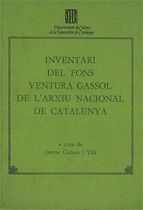 Inventari del fons "Ventura Gassol" de l'Arxiu Nacional de Catalunya, de CODINA I VIL· , JAUME | portada del libro