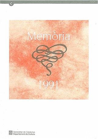 Memòria del Departament de Cultura 1988, de AA.VV. | portada del libro