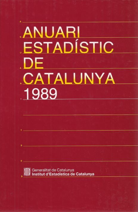 Anuari estad¡stic de Catalunya 1989, de AA.VV. | portada del libro