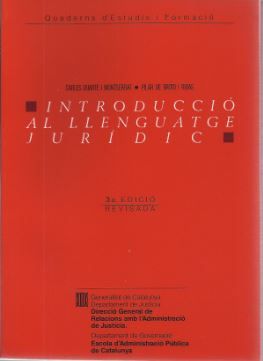 Introducció al llenguatge jur¡dic, de DE BROTO I RIBAS , PILAR | portada del libro