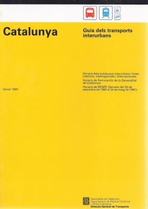Catalunya. Guia dels transports interurbans 1991, de AA.VV. | portada del libro