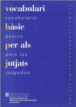 Vocabulari bàsic per als jutjats, de DE BROTO I RIBAS , PILAR | portada del libro