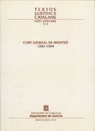 CORTS GENERALS DE MONTSO, de BAIGES I JARDI , IGNASI J. | portada del libro