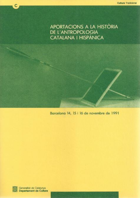 Aportacions a la història de l'antropologia catalana i hispànica, de CALVO , LLUIS | portada del libro