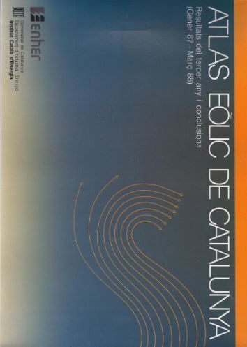 Atlas eòlic de Catalunya. Resultats tercer any i conclusions (Gener 87 - maig 88), de AA.VV. | portada del libro