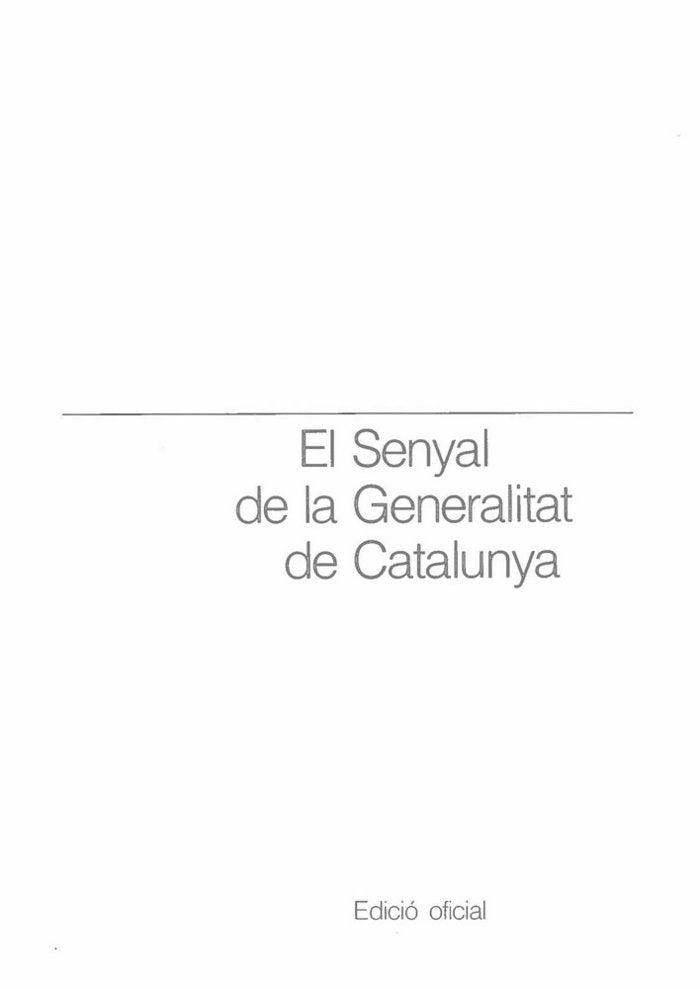 senyal de la Generalitat de Catalunya/El, de AA.VV. | portada del libro