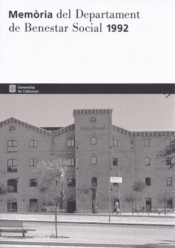 Memòria del Departament de Benestar Social 1992. Activitats i realitzacions, de AA.VV. | portada del libro