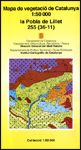 Mapa de vegetació de Catalunya 1:50.000. La Pobla de Lillet 255 (36-11), de AA.VV. | portada del libro