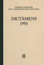 Dictàmens emesos pel Consell Consultiu de la Generalitat de Catalunya 1993, de AA.VV. | portada del libro