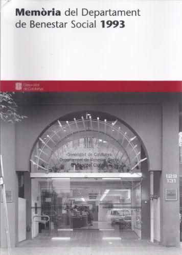Memòria del Departament de Benestar Social 1993. Activitats i realitzacions, de AA.VV. | portada del libro