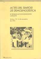 Actes del Simposi de Demolingü¡stica. III Trobada de Sociolingüistes Catalans. Tortosa, de AA.VV. | portada del libro