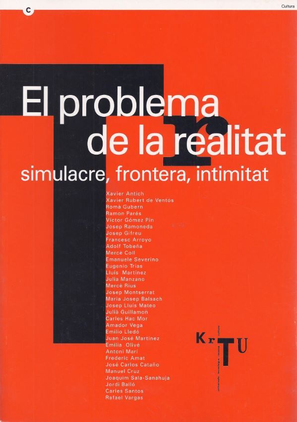 problema de la realitat. Simulacre, de AA.VV. | portada del libro