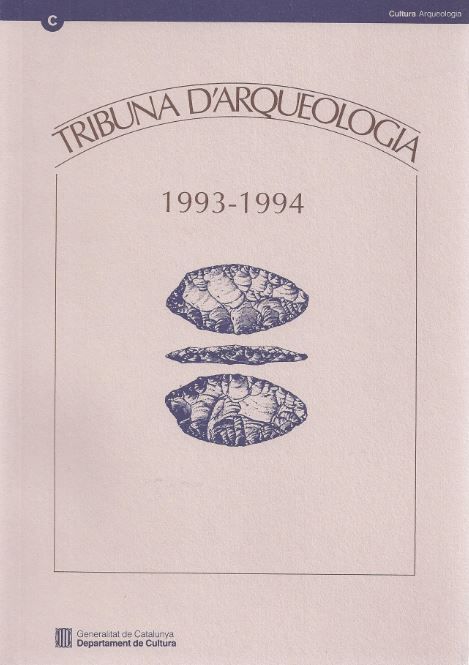 Tribuna d'arqueologia 1993-1994, de AA.VV. | portada del libro