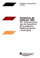 ESTADISTICA DE POBLACIO, 1996, de AA.VV. | portada del libro