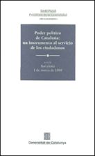 PODER POLITICO DE CATALUÑA, de PUJOL, JORDI | portada del libro