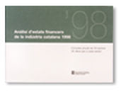 ANALISI DESTATS FINANCERS DE LA INDUSTRIA CATALANA 1998. COMPTES ANUALS DE 59 SECTORS. 26 RATIOS PER, de AA.VV. | portada del