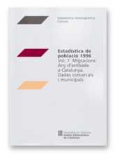 MIGRACIONS: ANY D'ARRIBADA A CATALUNYA. DADES COMARCALS I MUNICIPALS, de AA.VV. | portada del libro