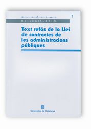 TEXT REFOS DE LA LLEI DE CONTRACTES DE LES ADMINISTRACIONS PUBLIQUES, de AA.VV. | portada del libro