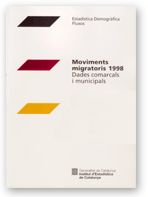 MOVIMENTS MIGRATORIS 1998. DADES COMARCALS I MUNICIPALS, de AA.VV. | portada del libro