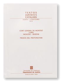 CORT GENERAL DE MONTSO (1585). MONSO-BINEFAR. PROCES DEL PROTONOTARI, de SERRA I PUIG (COORD.), EVA | portada del libro