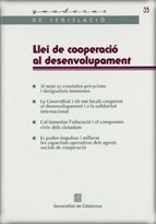 LLEI DE COOPERACIO AL DESENVOLUPAMENT, de AA.VV. | portada del libro