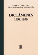 Dictámenes emitidos por el Consejo Consultivo de la Generalidad de Cataluña 1998-1999, de AA.VV. | portada del libro