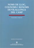 NOMS DE LLOC DE VILLALONGA DEL CAMP, de RIERA I FORTUNY, PILAR | portada del libro