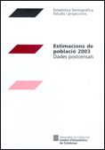 ESTIMACIONS DE POBLACIO 2003, de AA.VV. | portada del libro