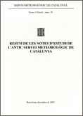 RESUM DE LES NOTES D'ESTUDI SERVEI METEOROLOGIC, de AA.VV. | portada del libro
