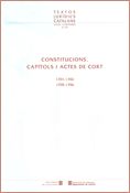 CONSTITUCIONS CAPITOLS I ACTES DE CORT, de ALBAREDA I SALVADO | portada del libro