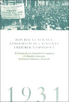 REPUBLICA CATALANA GENERALITAT DE CATALUNYA, de MASPONS I ANGLASELL | portada del libro
