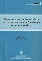 EXPERIENCIES DE DEMOCRACIA PARTICIPATIVA LOCAL A CATALUNYA, de AA.VV. | portada del libro