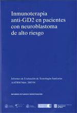 INMUNOTERAPIA ANTI-GD2 EN PACIENTES CON NEUROBLASTOMA DE ALTO RIESGO, de OLIVA OLIVA, GLORIA | portada del libro