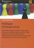 Pol¡tiques d'inclusió social. Recull dels continguts del Seminari permanent de formació i treball en, de AA.VV. | portada del