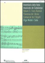 FONS RAMON FLORENSA DE L'ARXIU COMARCAL DE L'URGELL, de NIUBO SALA, OLGA | portada del libro