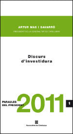 Discurs d'investidura del diputat H. Sr. Artur Mas i Gavarró, de Mas i Gavarró , Artur | portada del libro