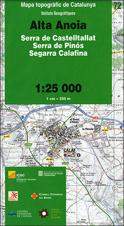 MAPA TOPOGRAFIC CATALUNYA 1:25 000 UNITATS GEOGRAFIQUES., de Institut Cartogràfic de Catalunya | portada del libro