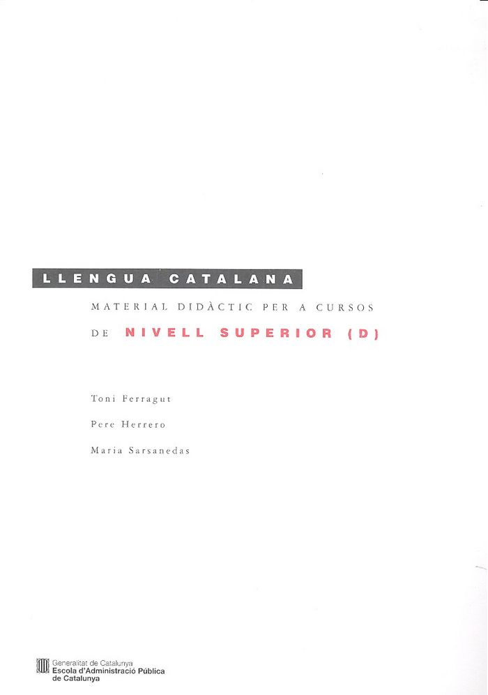 MATERIAL DIDACTIC NIVELL SUPERIOR (D), de PERE HERRERO | portada del libro