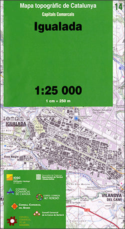 MAPA TOPOGRAFIC DE CATALUNYA 1:25 000 CAPITALS COMARCALS. 1, de INSTITUT CARTOGR·FIC I GEOLÃGIC DE CATA | portada del libro