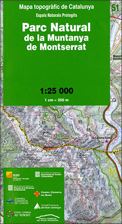 Mapa. Espais Naturals Protegits. 51- Parc Natural de la Muntanya de Montserrat | portada del libro