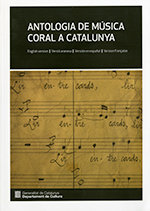 ANTOLOGIA DE MUSICA CORAL A CATALUNYA | portada del libro