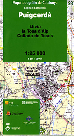 Mapa topogràfic de Catalunya 1:25 000. Puigcerdà, de Institut Cartogràfic i Geològic de Catalunya | portada del libro