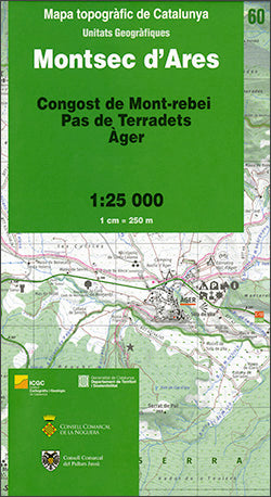 Mapa topogràfic de Catalunya 1:25 000. Montsec d'Ares, de Institut Cartogràfic i de Catalunya | portada del libro