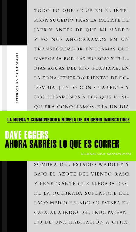 AHORA SABREIS LO QUE ES CORRER, de EGGERS | portada del libro
