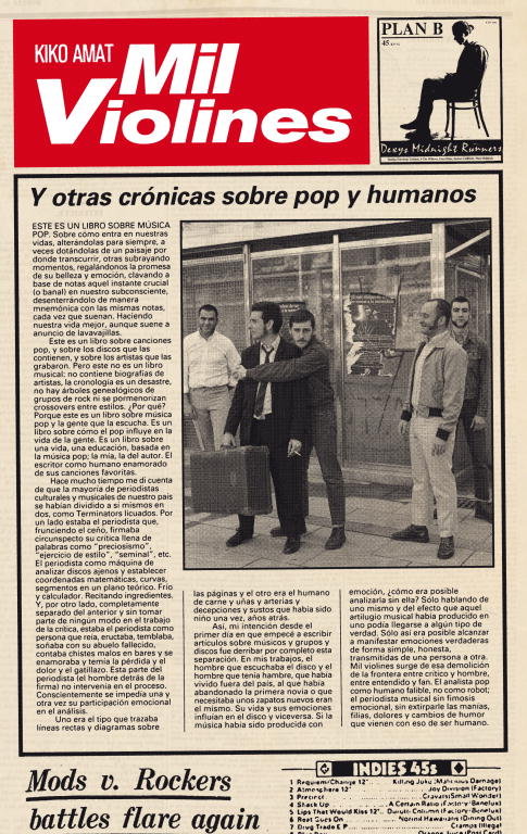 Mil violines y otras crónicas sobre pop y humanos, de Amat | portada del libro
