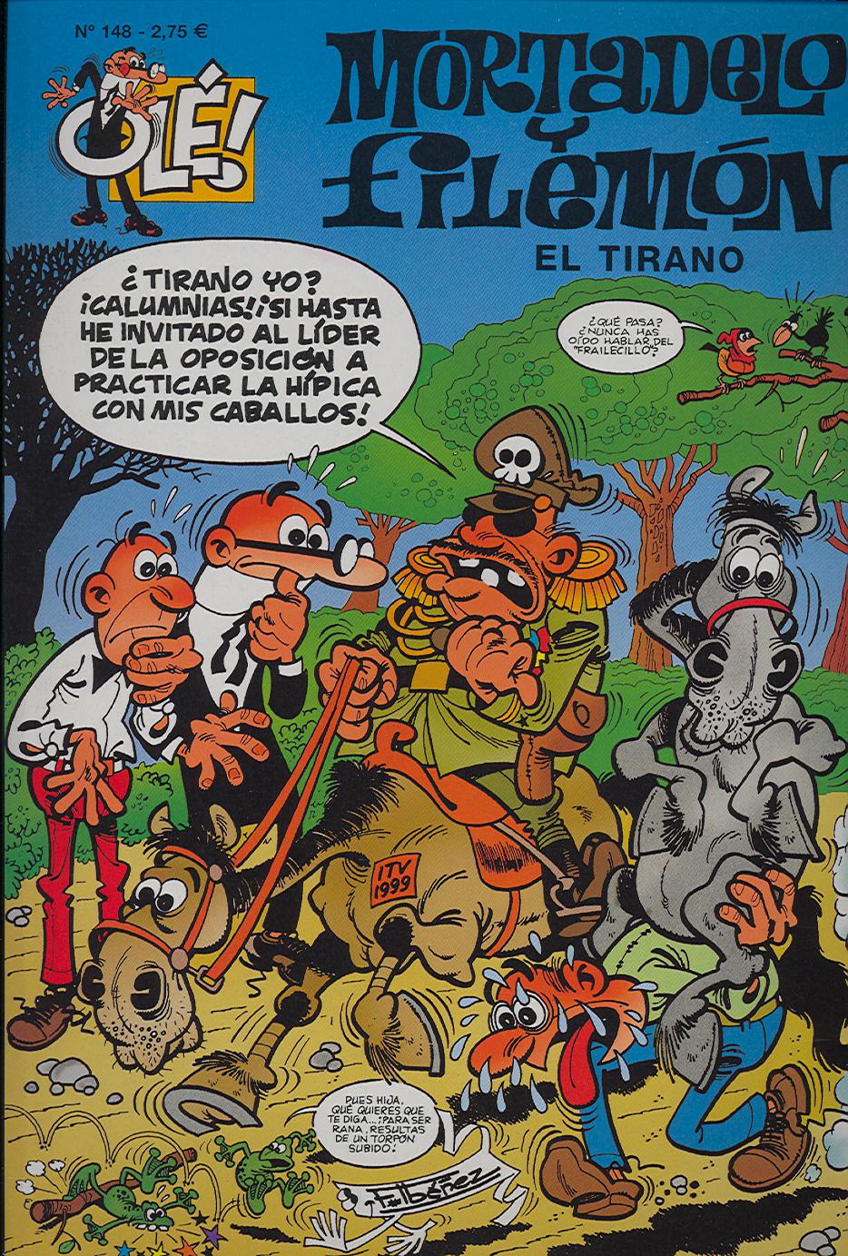 OLE MORTADELO 148 EL TIRANO OLM, de IBAÑEZ | portada del libro